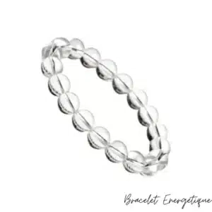 Bracelet énergétique en pierre naturelle de cristal de roche